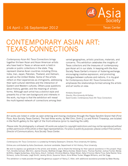 Contemporary Asian Art: Texas Connections