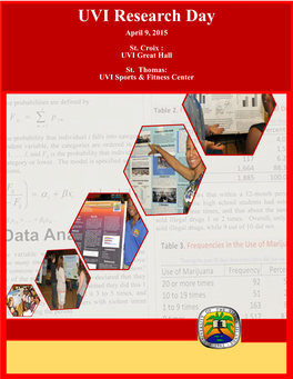 UVI Research Day April 9, 2015