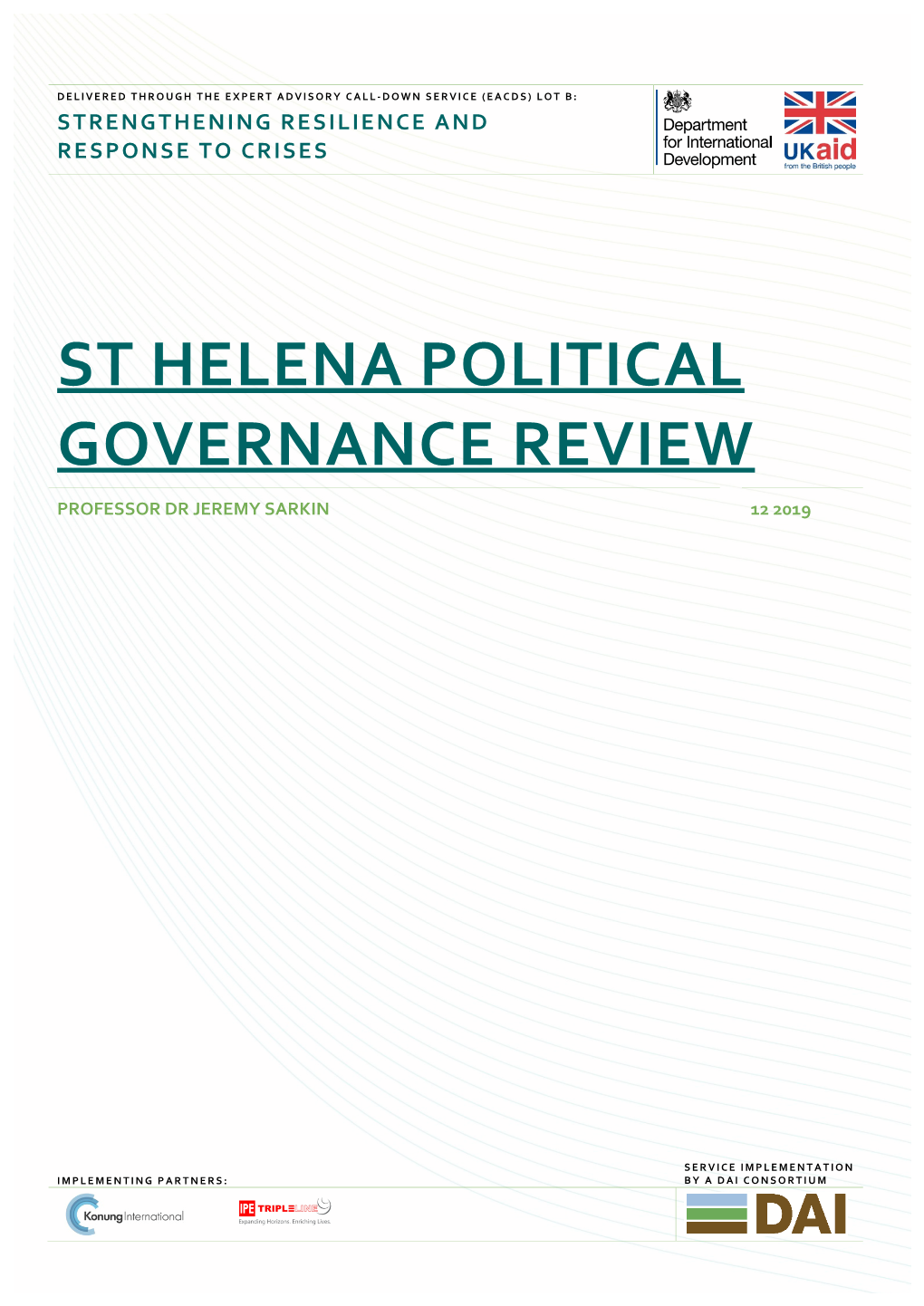 St Helena Political Governance Review