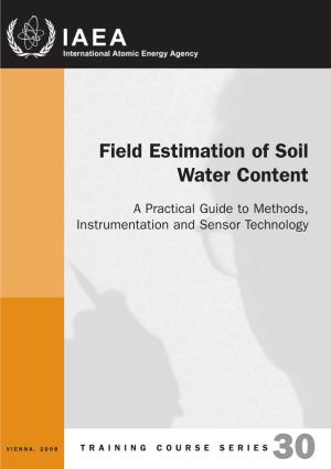 Field Estimation of Soil Water Content: a Practical Guide to Methods, Instrumentation and Sensor Technology