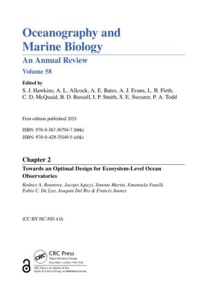 Oceanography and Marine Biology an Annual Review Volume 58