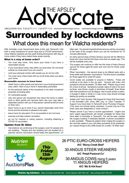 Surrounded by Lockdowns What Does This Mean for Walcha Residents? with Armidale Local Government Area (LGA) and Tamworth LGA Allen Said