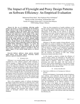 The Impact of Flyweight and Proxy Design Patterns on Software Efficiency: an Empirical Evaluation