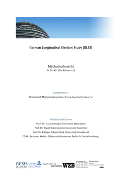 Erman Longitudinal Election Study (GLES) Methodenbericht