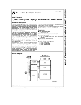 High Performance CMOS EPROM