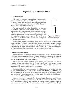 Chapter 6: Transistors and Gain