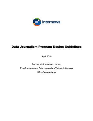 Data Journalism Program Design Guidelines