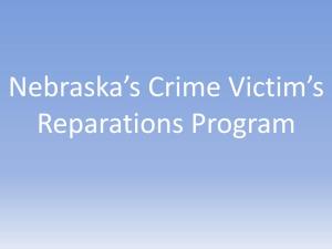 Nebraska's Crime Victim's Reparations Program