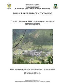 Municipio De Purace – Coconuco