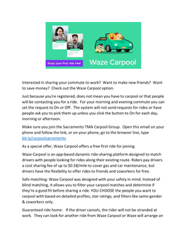 How to Use Waze Carpool