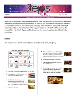 Our Weekly Activity Newsletter with Ideas and Activities To