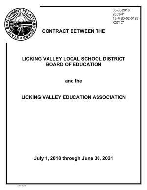 Contract Between the Licking Valley Local School