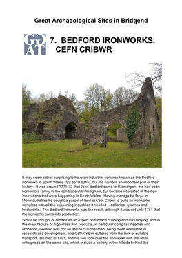 7. Bedford Ironworks, Cefn Cribwr
