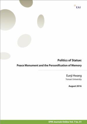 Politics of Statue: Peace Monument and the Personification of Memory