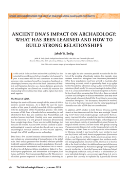 Ancient DNA's Impact on Archaeology: What Has Been