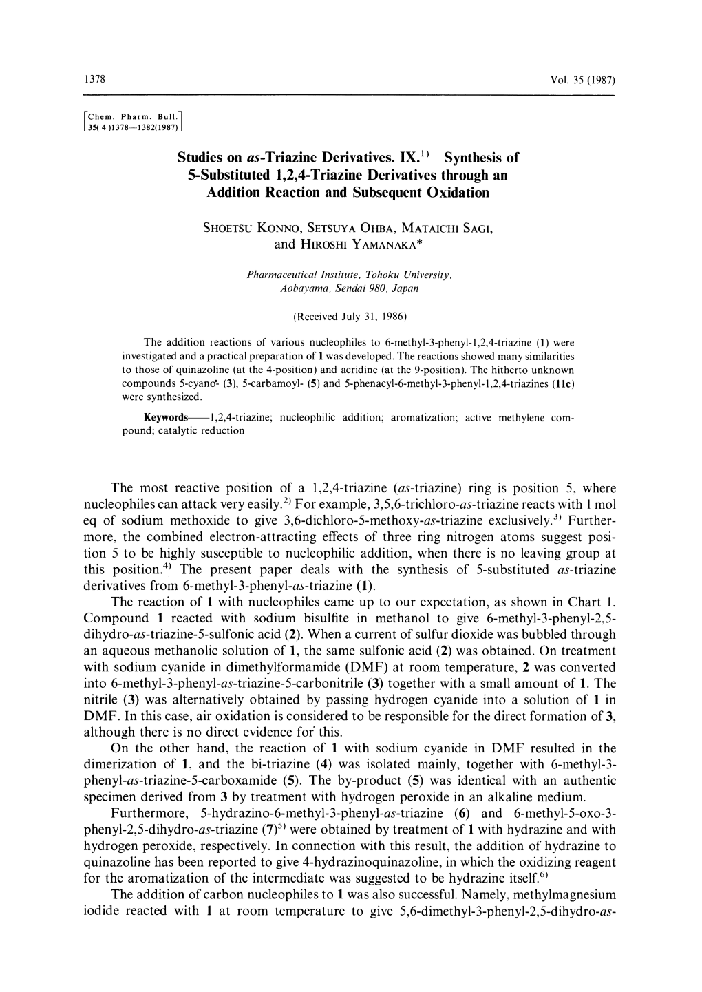 The Most Reactive Position of a 1,2,4-Triazine