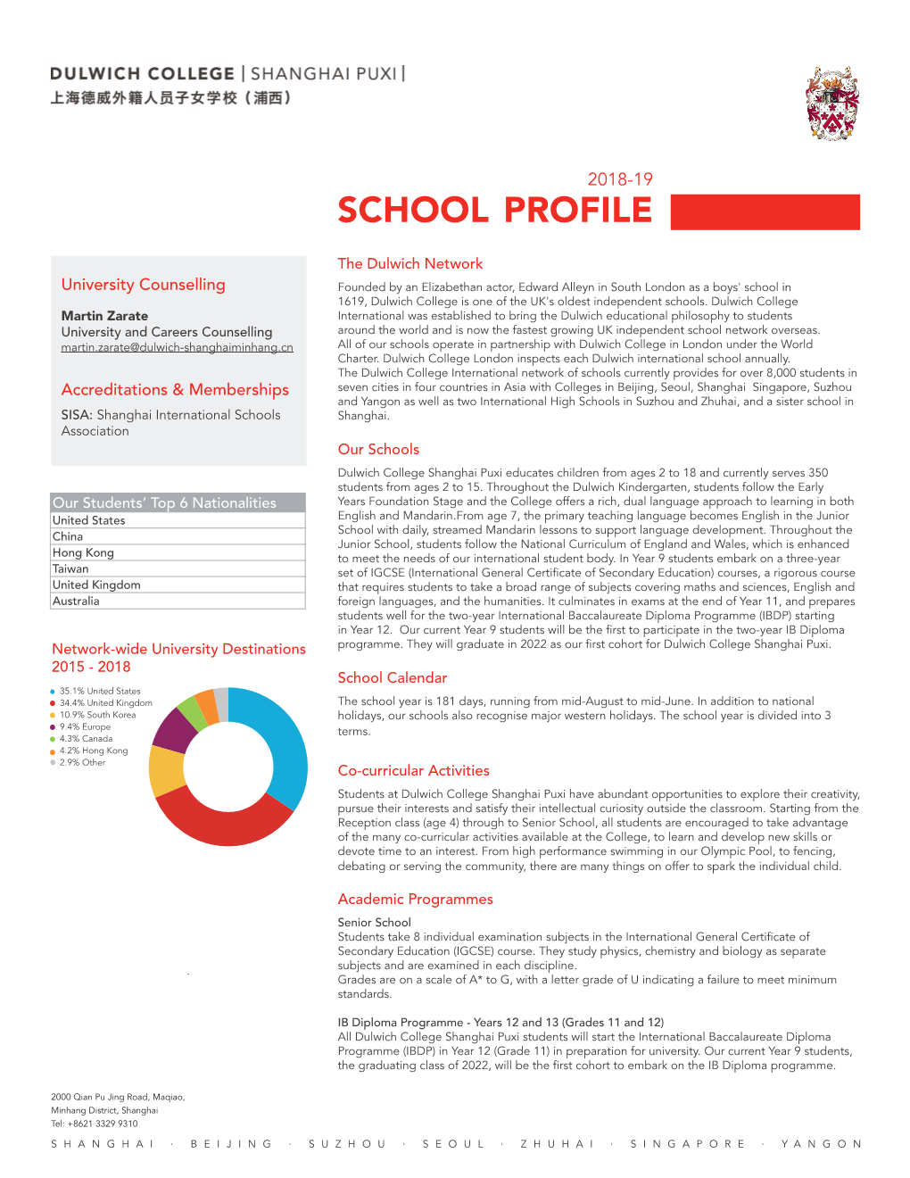 2018 DCSPX School Profile.Pdf
