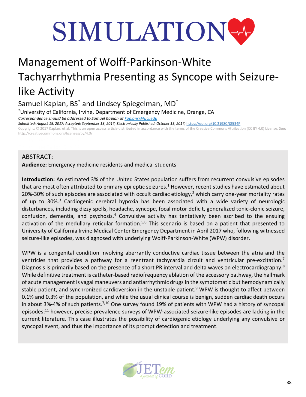 Management of Wolff-Parkinson-White