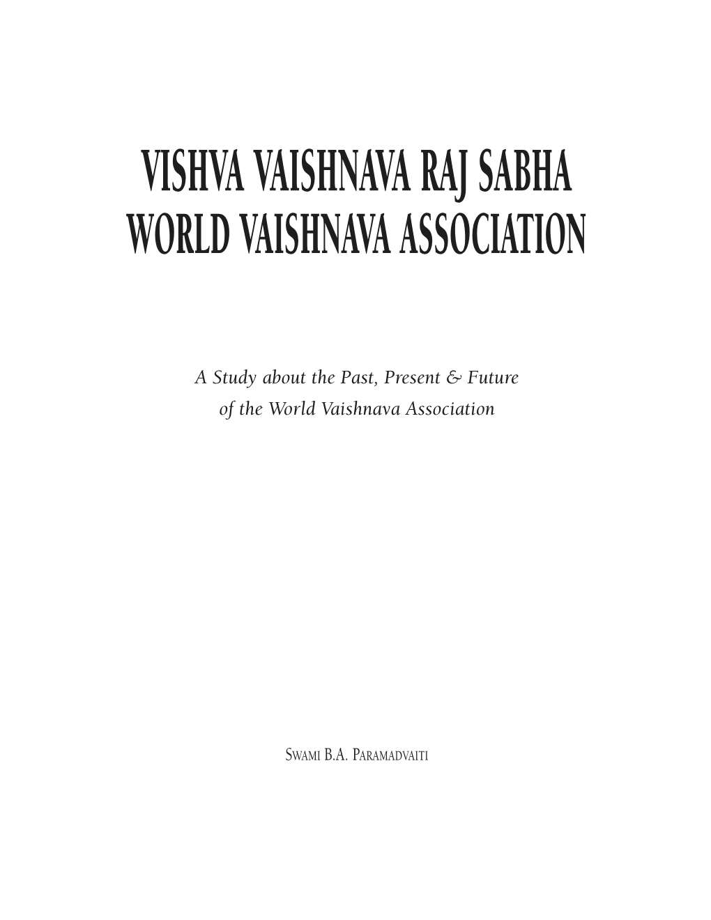 Vishva Vaishnava Raj Sabha World Vaishnava Association