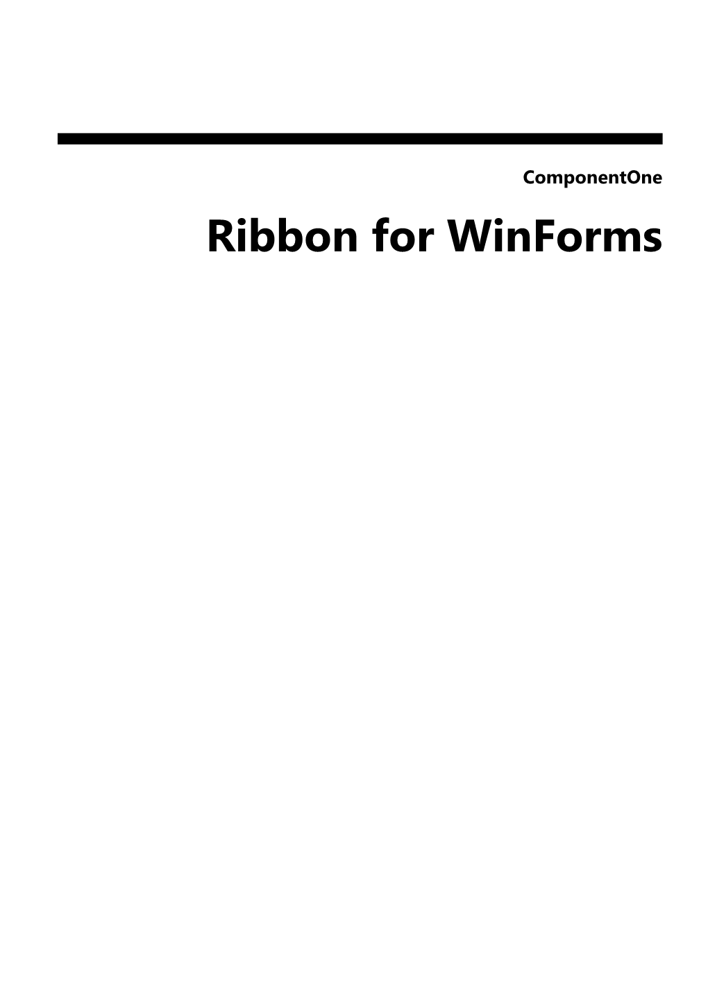 Ribbon for Winforms