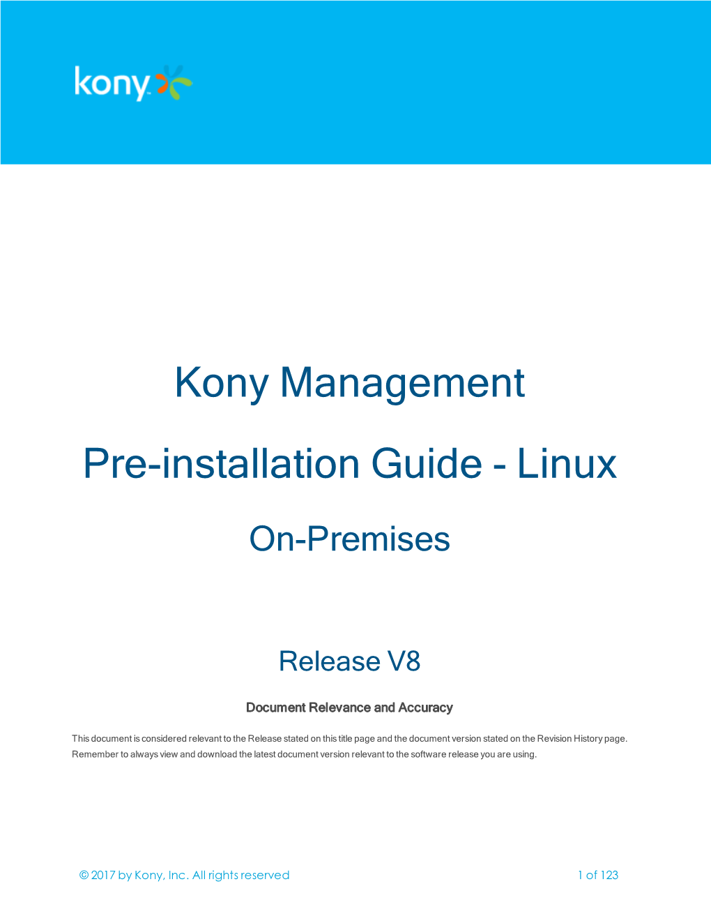 Kony Pre-Install Guide (On-Premise Only)