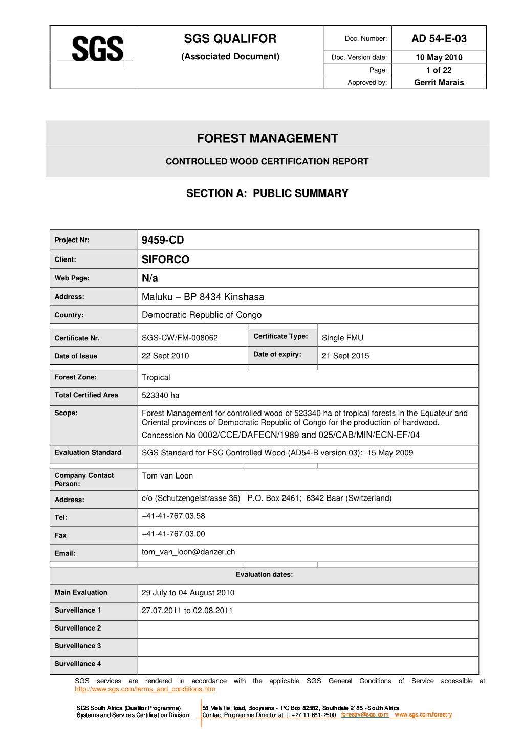 Sgs Qualifor Forest Management