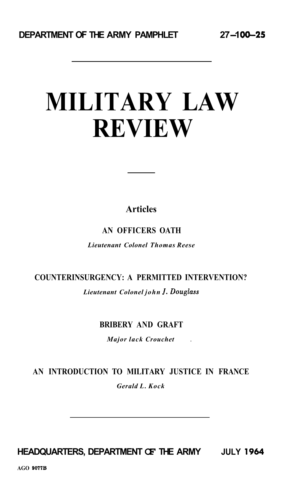 Military Law Review