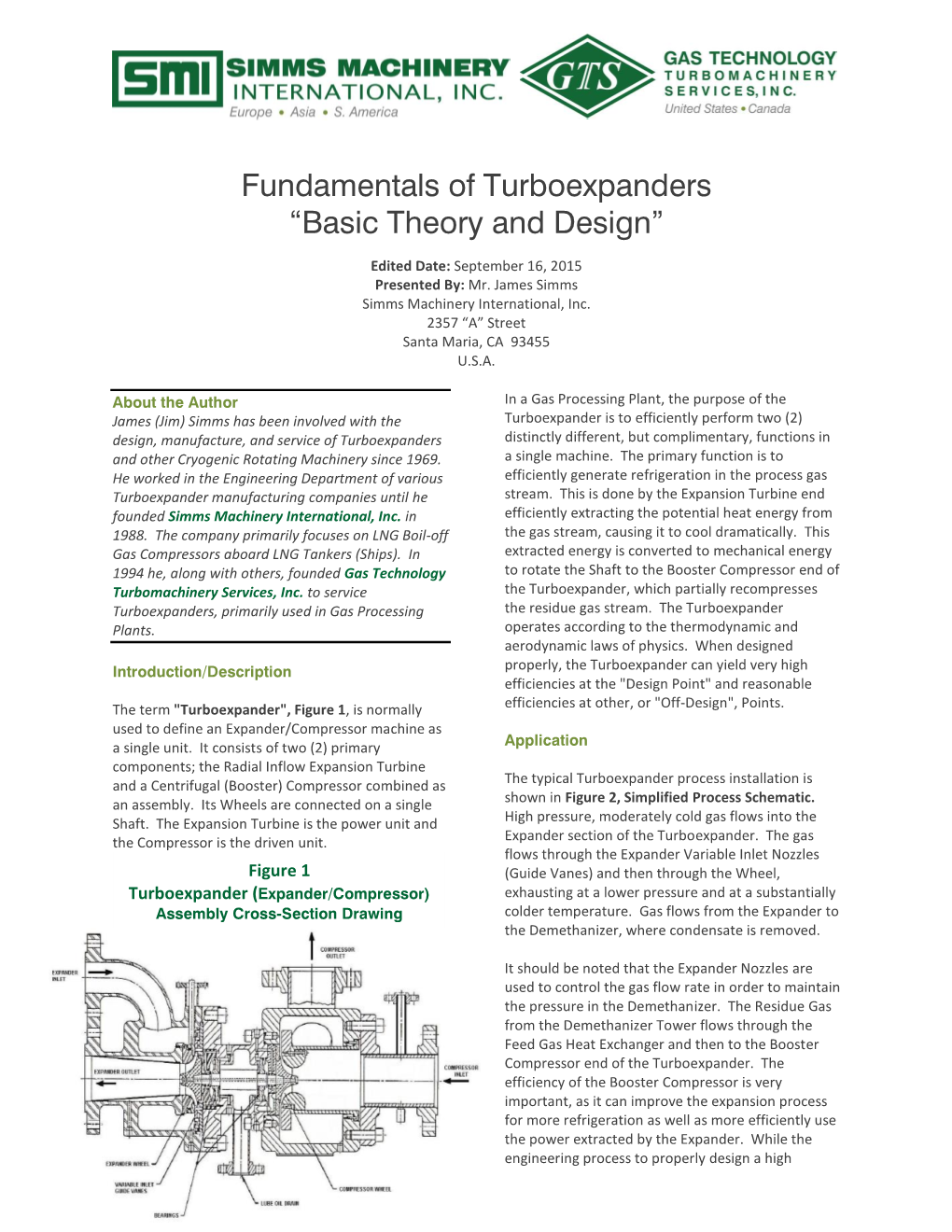 Fundamentals of Turboexpanders “Basic Theory and Design”