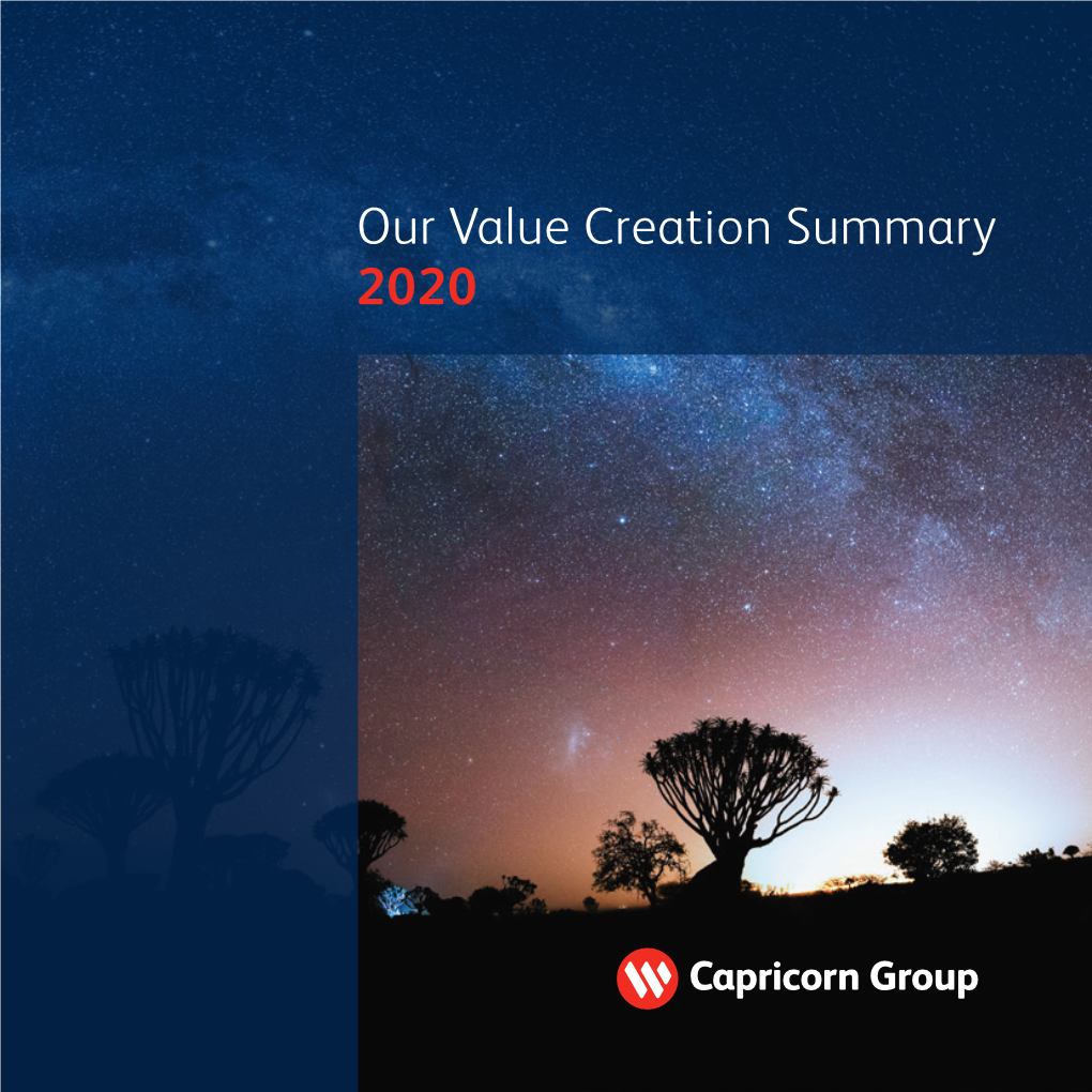 Our Value Creation Summary 2020