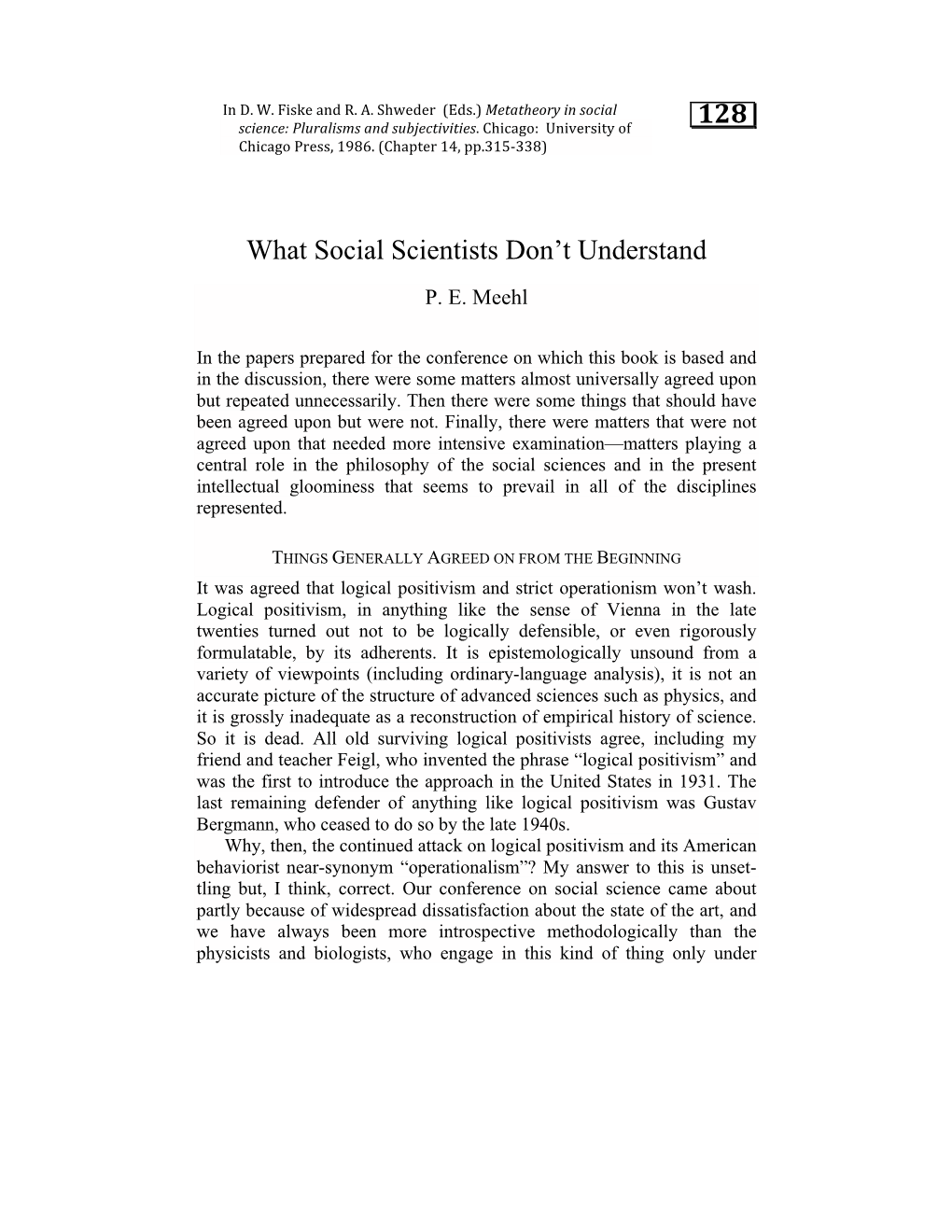 128 What Social Scientists Don't Understand