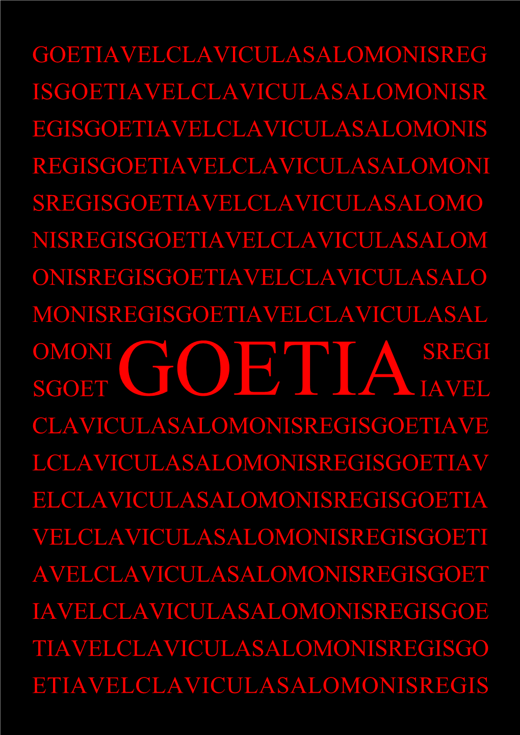 Goetia Vel Clavicula Salamonis Regis