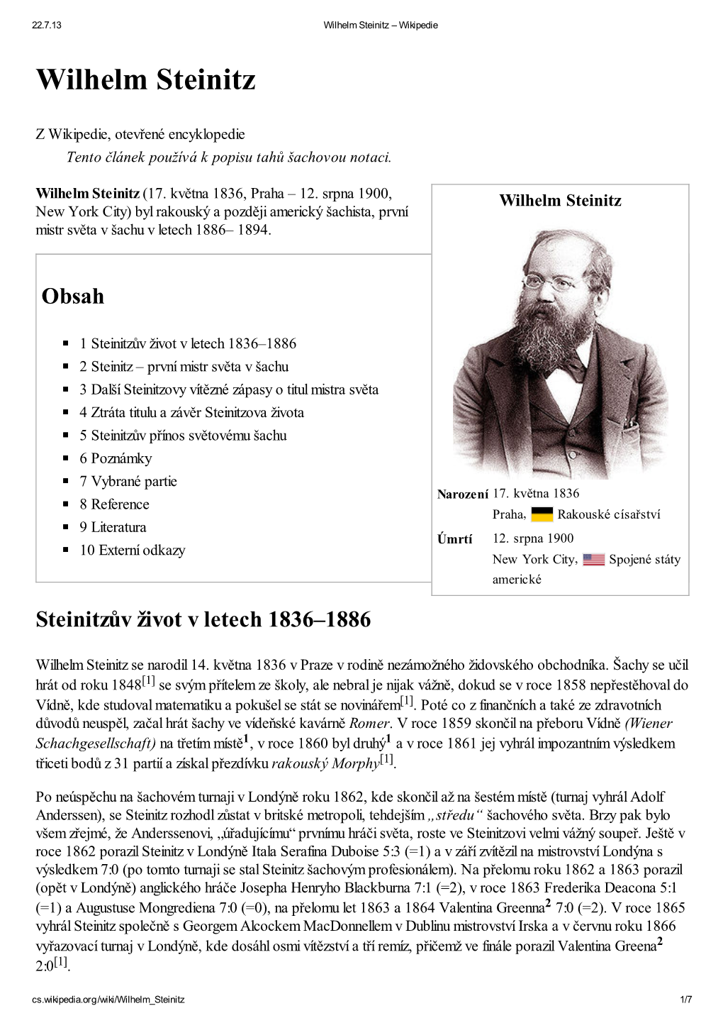 Wilhelm Steinitz – Wikipedie