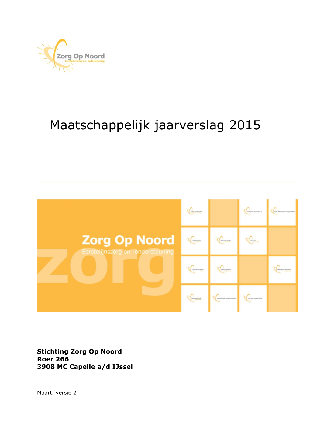 Maatschappelijk Jaarverslag 2015