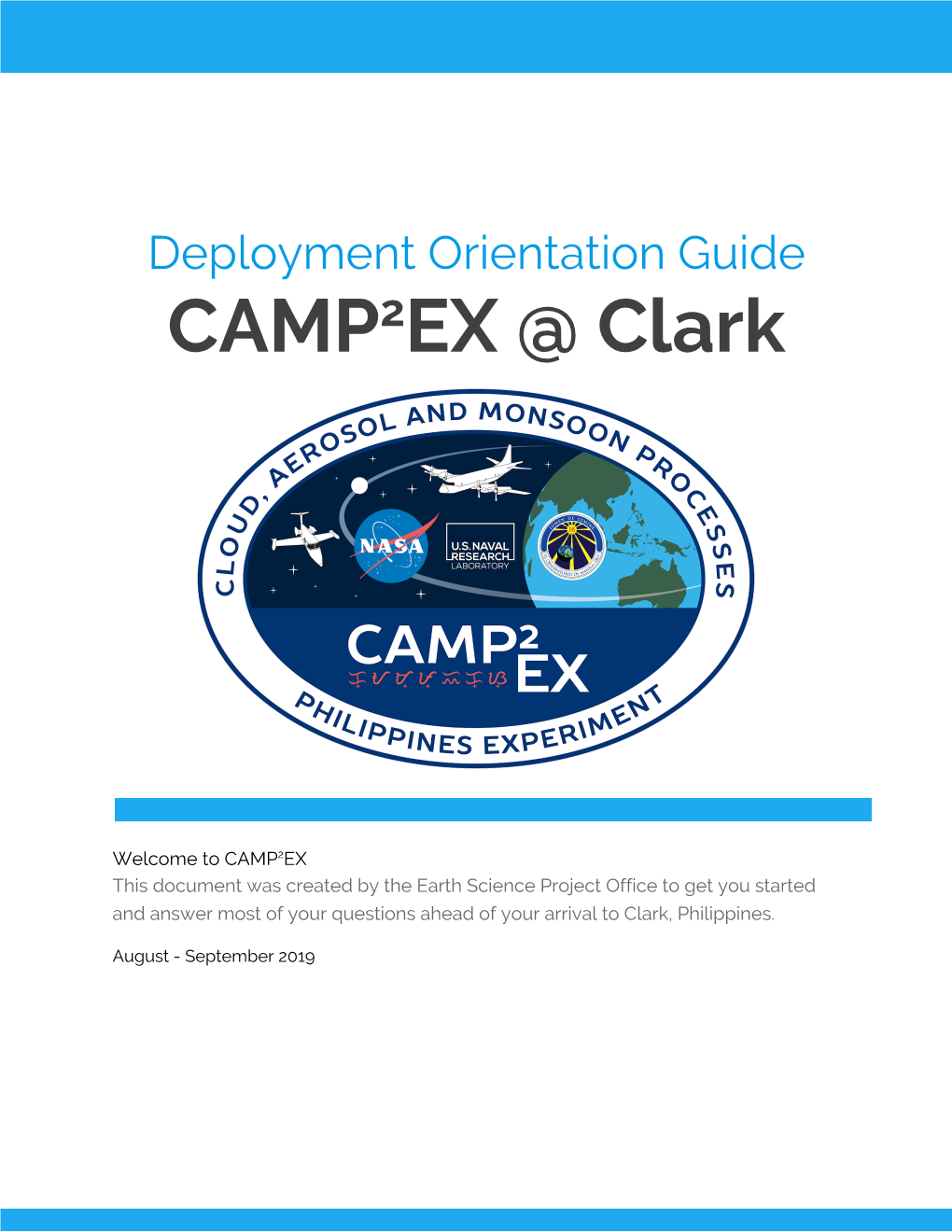 Deployment Orientation Guide 2 CAMP E​ X @ Clark ​