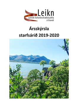 Ársskýrsla Starfsárið 2019-2020