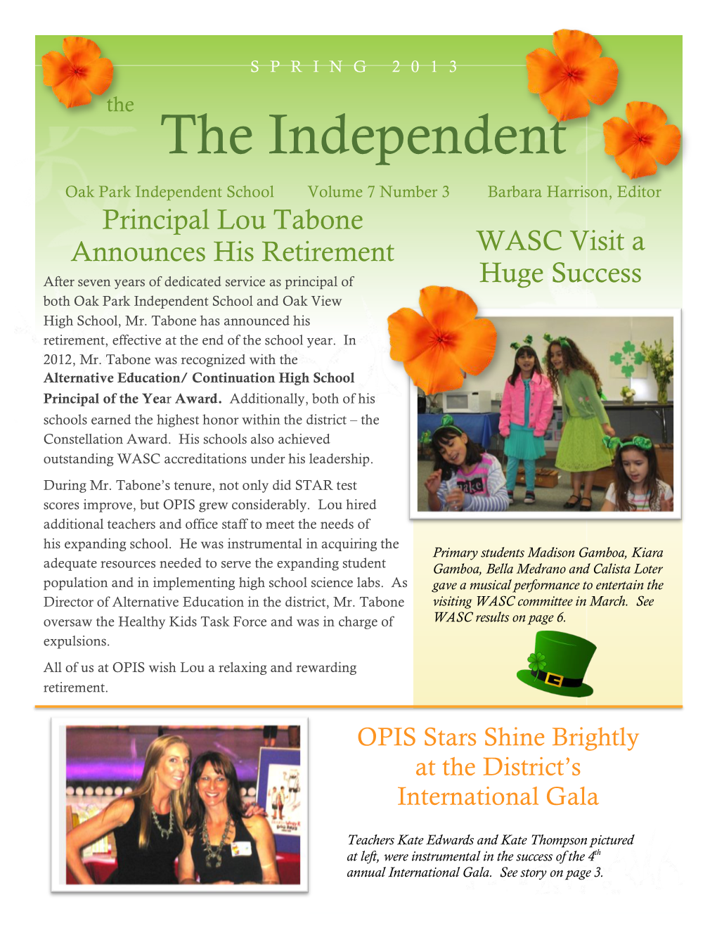 Spring Newsletter 2013