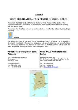 Annex 6 OECD MULTILATERAL TAX CENTRE in SEOUL, KOREA