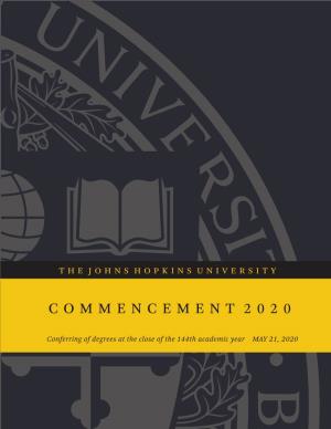 2020-Commencement-Program.Pdf