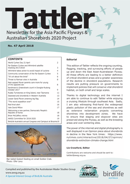 Newsletter for the Asia Pacific Flyways & Australian Shorebirds 2020 Project