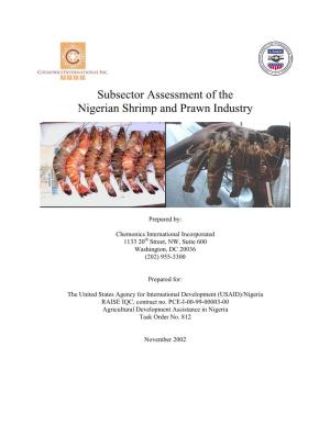 Subsector Assessment of the Nigerian Shrimp and Prawn Industry