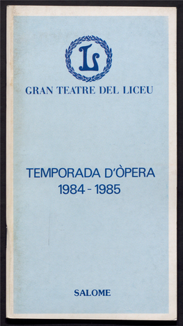 Temporada D'òpera 1984 -1985