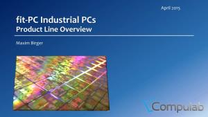 Fit-PC Industrial Pcs Product Line Overview