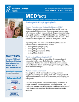 Eosinophilic Esophagitis (Eoe)