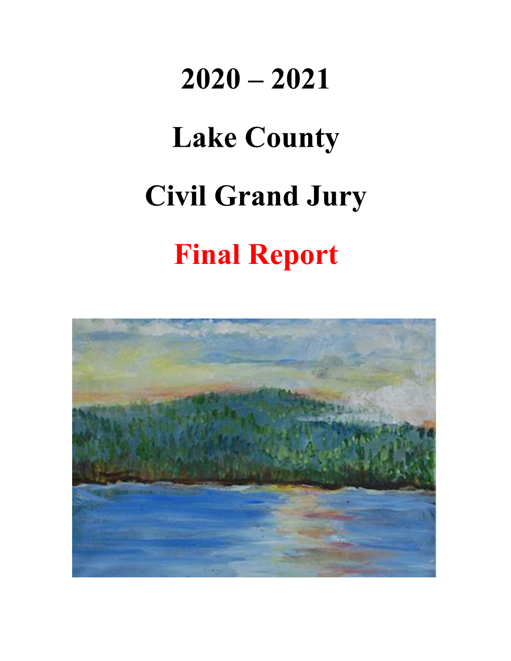 2020 – 2021 Lake County Civil Grand Jury Final Report