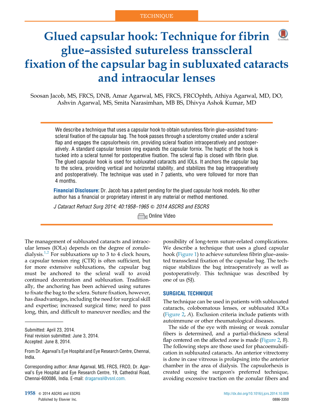 Glued Capsular Hook: Technique for Fibrin Glue-Assisted Sutureless