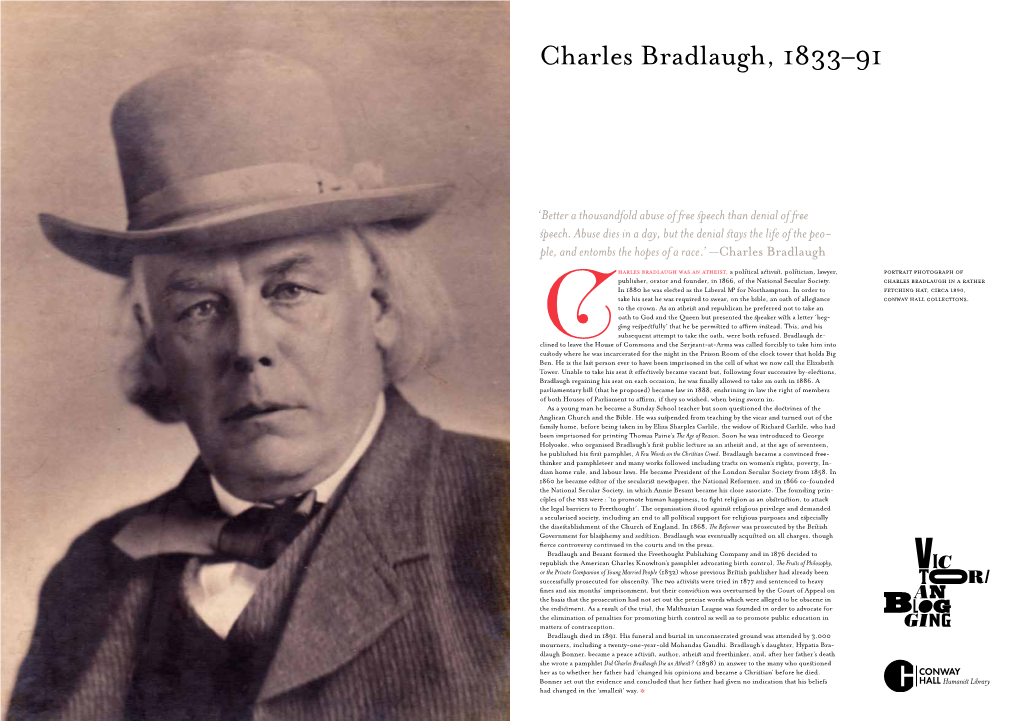 Charles Bradlaugh Biography