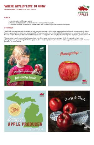 Where Apples Love to Grow Fresh Campaign, Fall 2018