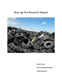 TSM Rear Ag Tire Research Report