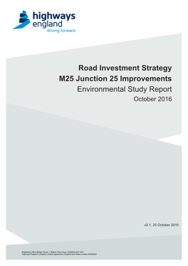 Road Investment Strategy M25 Junction 25 Improvements