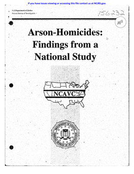 Arson-Homicides: -/ Findings from "A National Study